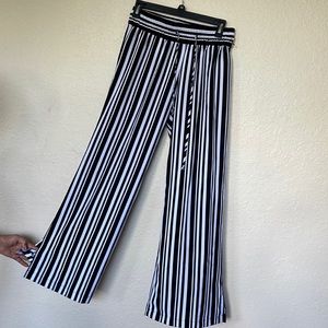 Black and white stripes pants! Cute with a crop top